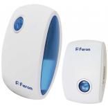 Звонок дверной беспроводной Feron E-376 Электрический 36 мелодии белый синий с питанием от батареек