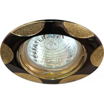 Светильник потолочный, MR16 G5.3 черный металлик-золото, 156Т-MR16