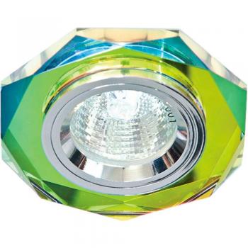 Светильник потолочный, MR16 G5.3 зеленый, серебро, 8020-2