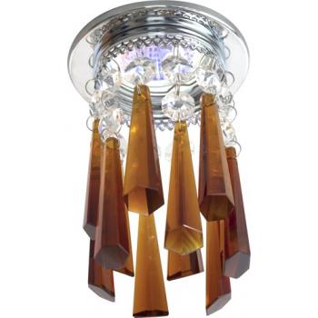 Светильник потолочный, JCDR G5.3 хром коричневый, с лампой, A238(A2038)