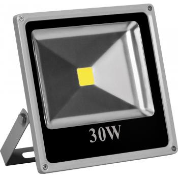 Прожектор квадратный, 1LED/30W-белый 230V 6400K серый (IP65) 235*225*60mm, LL-273