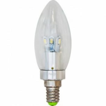Лампа светодиодная, 6LED(3.5W) 230V E27 4000K хром, LB-70