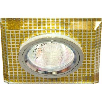 Светильник потолочный, MR16 G5.3 прозрачный,золото,серебро 8141-2