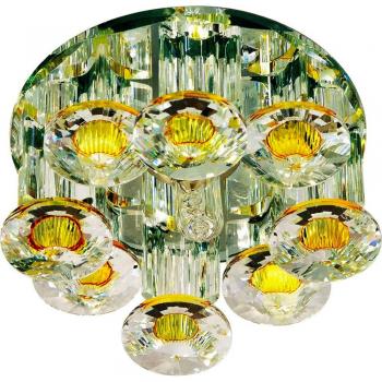 Светильник потолочный,JCD9 35W G9, прозрачный-желтый,прозрачный, 1527