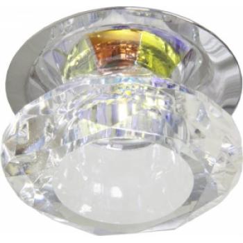 Светильник потолочный, JC G4 с многоцветным стеклом, хром, с лампой, JD83M-MC