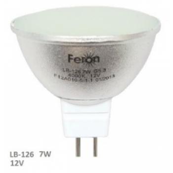 Лампа светодиодная - Feron LB-126 80LED (7W) 12V G5.3 4000K