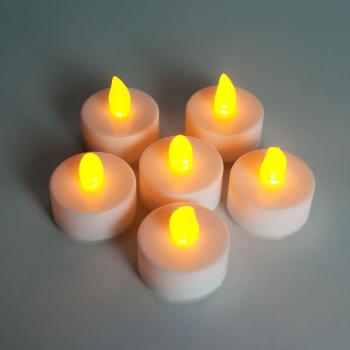 Светильник перенсной "чайная свеча" на батарейках CR2032, 6 шт*1LED Цвет свечения: янтарный, FL077