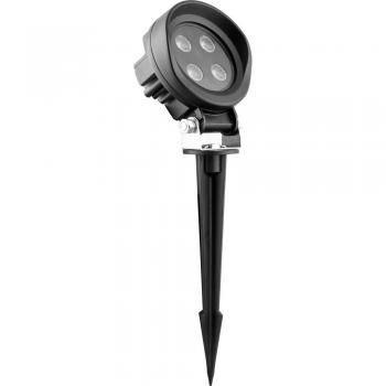 Тротуарный светодиодный светильник на колышке ЛЮКС, 6LED 600Ma 12W RGB D105*61*H133мм IP65,SP4118 , артикул 32038