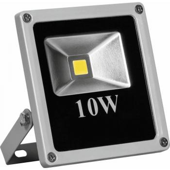 Прожектор квадратный, 1LED/10W-RGB 230V серый (IP66) 135*120*45 мм, LL-271