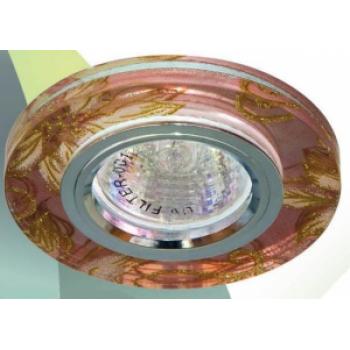 Светильник потолочный, MR16 G5.3 розовый-золото, серебро, 8043-2