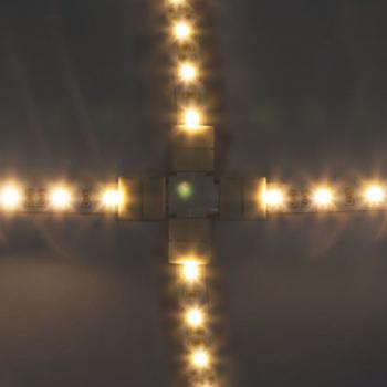 Комплект Х коннекторов с соединителем для светодиодной ленты RGB (5050/10мм), LD192