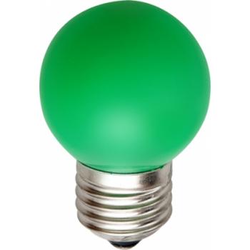 Лампа светодиодная, 5LED(1W) 230V E27 зеленый, LB-37