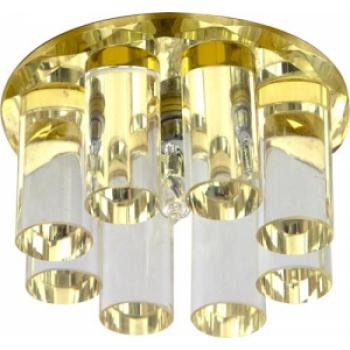 Светильник потолочный, JC G4 с желтым стеклом, с лампой, 1301
