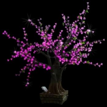 Фигура (дерево вишня) LED 24V, розовый, DJ-216
