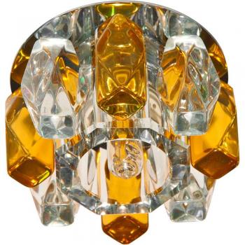 Светильник потолочный,JCD9 35W G9, прозрачный желтый,хром,JD186