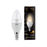 Лампа светодиодная Gauss LED Candle Crystal Clear E14 4W 2700К 1/10/50