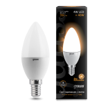 Лампа светодиодная Gauss LED Candle 4W E14 2700K 1/10/50