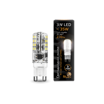 Лампа светодиодная Gauss LED G9 AC185-265V 3W 2700K 1/20/200