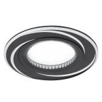 Светильник Gauss Aluminium AL016 Круг. Черный/Хром, Gu5.3 1/100