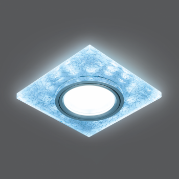Светильник Gauss Backlight BL065 Квадрат. Белый/Серебро/Хром, Gu5.3, LED 4100K 1/40