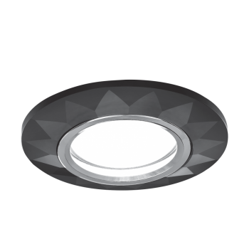 Светильник Gauss Mirror RR006 Гран.Кристал черный/Хром, Gu5.3 1/50