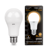 Лампа светодиодная Gauss LED общего назначения 10W 2700K (теплый свет)