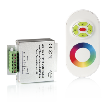 Контроллер для RGB 144W 12А с сенсорный пультом управления цветом (белый)